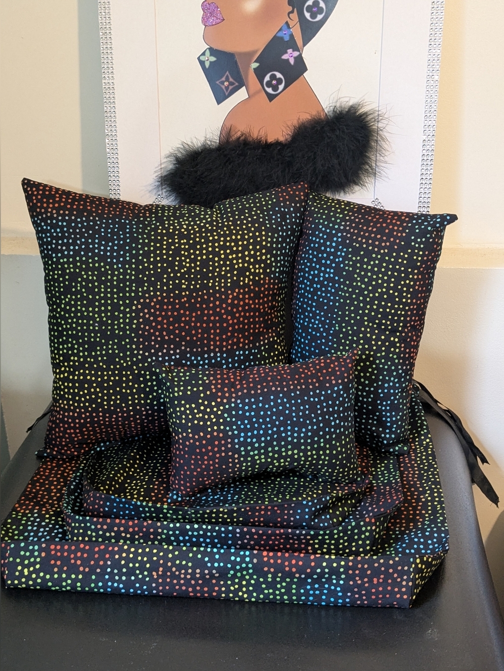 Matching Custom Handmade 1 Dust Bag & 1 Purse Pillow Combo Set Size Large - Picture 4 of 10